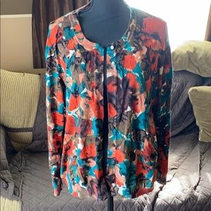 Multi color cardigan 1X.  No tags